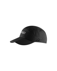 Șapcă pliabilă alergare CEP Run - negru | protecție UV și ventilație