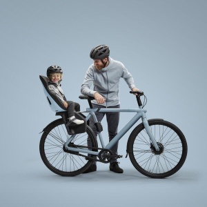 Scaun pentru copii, cu montare pe bicicleta in spate - Thule Yepp Nexxt 2 Maxi Frame mounted, Aquamarine Blue - Img 9