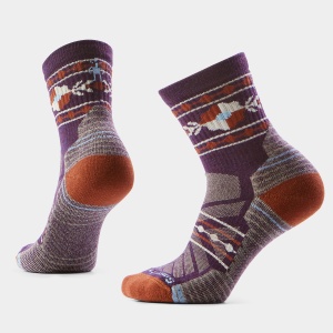 Smartwool - sosete merino - Crew | Light Cushion | Hike Retro Floral W - Purple Iris - M (38-41)