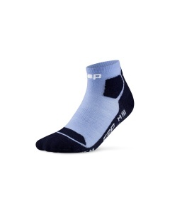 Șosete compresie hiking CEP Hiking Light Cushion Low Cut W - albastru deschis | bleumarin