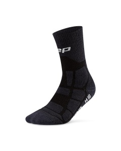 Șosete compresie hiking CEP Hiking Max Cushion 2.0 - negre | amortizare maximă