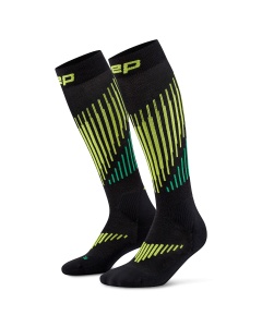 Șosete compresie înalte CEP Core Run Merino 3.0 - negru/lime | lână merino - Img 3