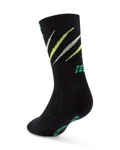 Sosete compresie medii alergare CEP Core Run Edition Claws - negru/verde - Img 2