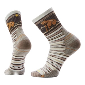 Sosete Drumetie Barbati Smartwool Hike Bear Stripe Mid Crew Ash