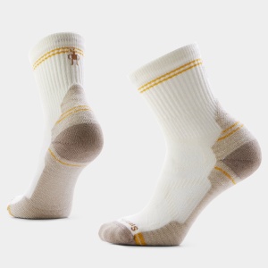 Șosete Merino hiking Smartwool Hike - bej Natural | Mid Crew | Light Cushion