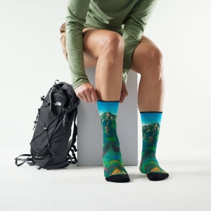 Șosete Merino hiking Smartwool Hike Mountain Lake - albastru Capri | Crew | Targeted Cushion - Img 2