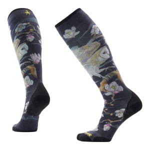 Sosete Schi Femei Smartwool Ski Nightwatcher Print Over The Calf Black