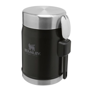 Stanley - termos pentru mancare, furculita inclusa Classic Legendary Food Jar + Spork - negru mat piatra - 400 ml