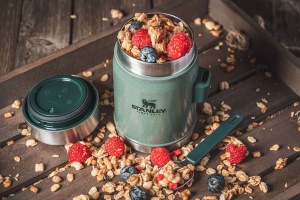 Stanley - termos pentru mancare, furculita inclusa Classic Legendary Food Jar + Spork - negru mat piatra - 400 ml - Img 8