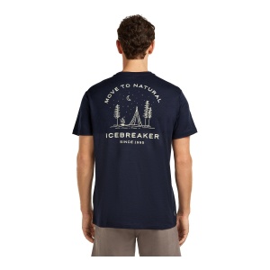Tricou Barbati Icebreaker Merino 150 Tech Lite Peaceful Pass Bleumarin - Img 2
