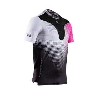 Tricou Barbati X-BIONIC Corefusion Run Dot Fade-White-Neo Pink - Img 2