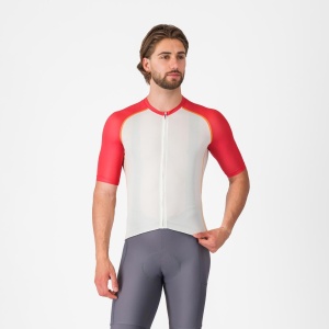 Tricou ciclism mânecă scurtă Castelli Unlimited Endurance 3 bărbați - ivoriu