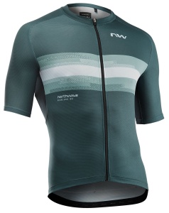 Tricou ciclism Northwave Force Evo - sage/gri deschis | jersey vară