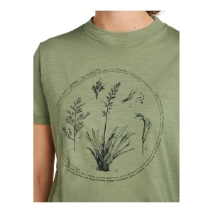 Tricou Femei Icebreaker 150 Tech Lite Crop Seed Story Oliv - Img 4
