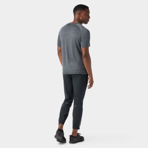 Tricou sport bărbați Smartwool Active Ultralite - Merino + TENCEL™ - gri carbune melanj - Img 2