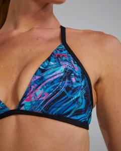 TYR - costum inot dama tip bikini - top - Durafast Elite Triangle Top Marmaris - Blue | Pink - L - Img 5