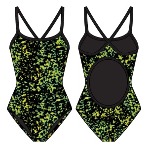 TYR - costum inot intreg pentru femei - Durafast Elite Diamondfit Ruis Swimsuit - Limelight - 26 (XS)
