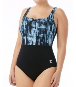TYR - costum intreg - Tremiti Scoop Neck Controlfit - negru gri