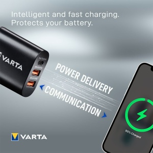 Varta - incarcator priza Wall Charger, Putere maxima 38W - 1x mufa USB-C + 2x mufa USB-A - Img 4