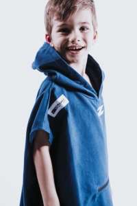 Z3R0D - prosop copii tip poncho - TRANSITION TOWEL KID - albastru navy