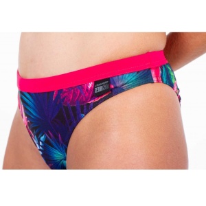 Z3R0D - slip Costum baie femei two pieces - verde roz albastru tropadelic - Img 3
