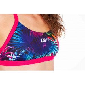 Z3R0D - sutien Costum baie femei two pieces - verde roz albastru tropadelic - Img 5