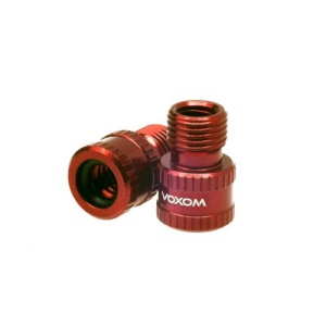 Adaptor supapa Voxom Vad1 Presta - Schrader - rosu, set 2 bucati