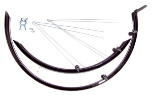Apărătoare noroi Bikefun Mtb aluplastic mat negru Or58B