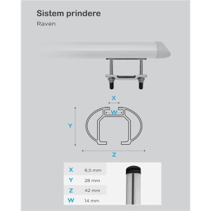 Bare transversale Menabo Raven pentru Infiniti FX (S51) 2003-2013 - Img 9