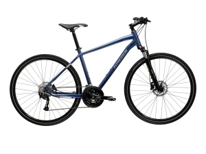 Bicicleta Trekking Kross Evado 6.0 28 inch albastra Shimano Alivio