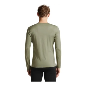 Bluza Barbati Icebreaker Merino 200 Oasis Crewe Thermal Khaki - Img 2