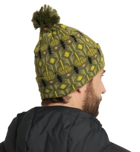 Caciulă Haglöfs Mountain Jaquard Beanie – Olive Green Pattern - Img 5