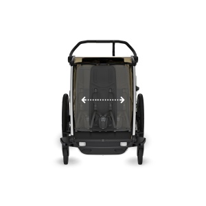 Carucior multisport double Thule Chariot Cross 2, Faded Khaki New - Img 3