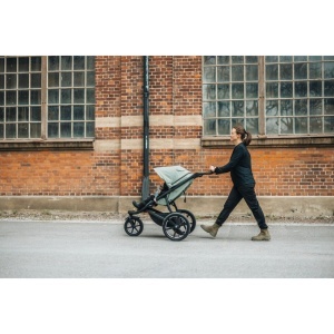 Carucior Thule Urban Glide 3 all-terrain cu prinderea hamului magnetica, Mist green - Img 5