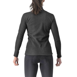 Castelli - bluza de corp ciclism pentru femei vreme rece maneca lunga Cold Days W 2nd Layer - negru - Img 2