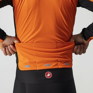Castelli - jacheta ciclism de iarna Alpha Ros 2 Gore-Tex Infinium wind stopper - portocaliu negru - Img 6