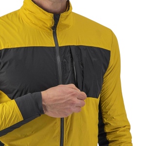 Castelli - Jacheta ciclism vreme rece si vant, maneca lunga Unlimited Puffy Jacket - galben Goldenrod gri inchis - Img 6