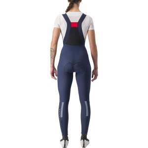 Castelli - Pantaloni lungi ciclism cu bretele iarna si vreme rece pentru femei Sorpasso Ros W bibtight - albastru belgian gri reflex - Img 2