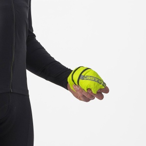 Castelli Squadra stretch - jacheta ciclism anti vant - verde lime electric gri inchis - Img 3