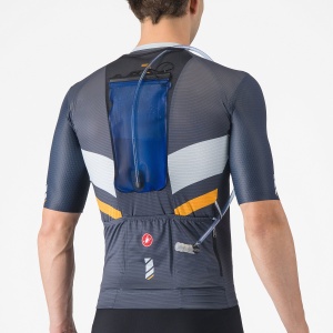 Castelli - tricou ciclism maneca scurta race fit - Unlimited Pro Jersey - 18-35 gr C - albastru | portocaliu - Img 7