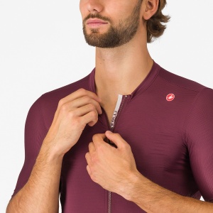 Castelli - tricou ciclism maneca scurta tailored fit - Espresso Jersey - 18-35 gr C - bordo | argintiu - Img 4