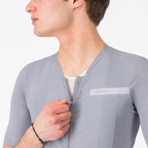 Castelli - tricou ciclism maneca scurta tailored fit - Premio Evo Jersey - gri - Img 3