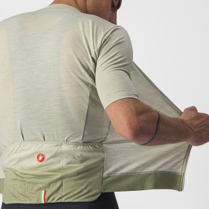 Castelli - tricou pentru ciclism cu maneca scurta Essenza Jersey - alb verde deschis desert - Img 3