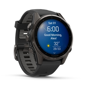 Ceas Garmin Fenix 8 Saphire Titanium Amoled 43MM Carbon Grey/Black - Img 5