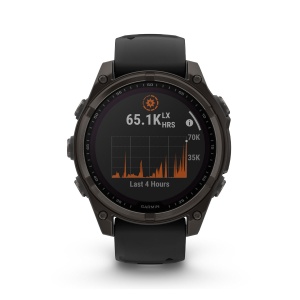 Ceas Garmin Fenix 8 Solar Saphire Titanium 47MM Carbon Grey/Black - Img 5