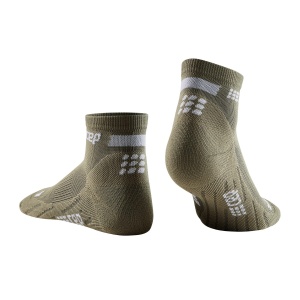 CEP - sosete compresie scurte femei The Run W Socks Low Cut - verde inchis maslina gri deschis - Img 2