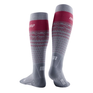 CEP - Sosete ski thermo lungi pentru femei Ski Thermo Merino Socks - gri rosu inchis - Img 2
