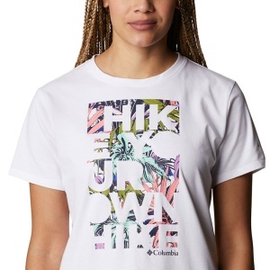 Columbia - Tricou Femei Columbia Sun Trek Ss Graphic Tee - alb - Img 4