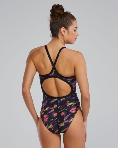 Costum înot întreg femei TYR Diamondfit Triadic - multicolor | rezistent clor - Img 8