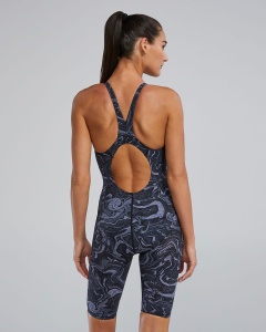 Costum tehnic înot TYR Thresher Open Back damă - titanium - Img 2
